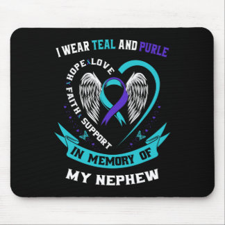 Mousepad Eu Visto Teal e Roxo Para Meu Sobrinho Suicida