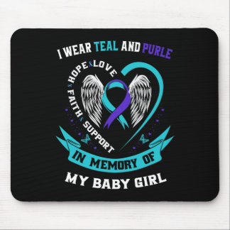 Mousepad Eu Visto Teal E Roxo Por Awa De Prevenção Ao Suicí