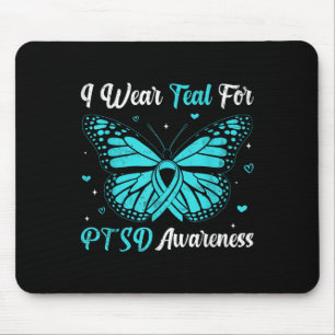 Mousepad Eu Visto Teal Para A Sensibilização Ptsd Fita Fita