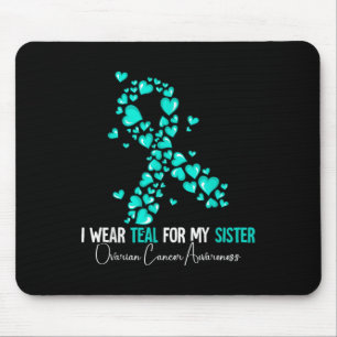 Mousepad Eu Visto Teal Pela Consciência Do Câncer de ovário