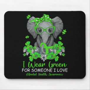 Mousepad Eu Visto Verde Para A Sensibilização Mental Fita E