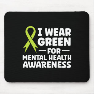 Mousepad Eu Visto Verde Para Sensibilização Para A Saúde Me