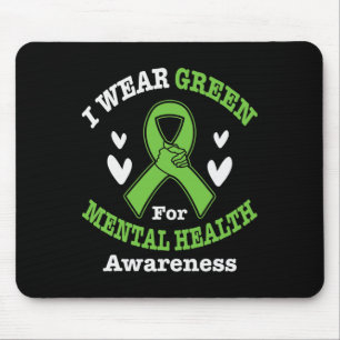 Mousepad Eu Visto Verde Para Sensibilização Para A Saúde Me