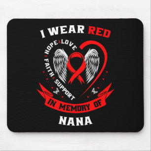 Mousepad Eu Visto Vermelho Em Memória Do Awarene Da Doença