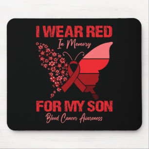 Mousepad Eu Visto Vermelho Em Memória Para Meu Filho Cancer