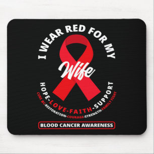 Mousepad Eu Visto Vermelho Para A Minha Mulher Sensibilizaç