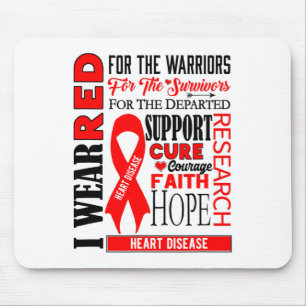 Mousepad Eu Visto Vermelho Para Os Guerreiros A Doença Do C