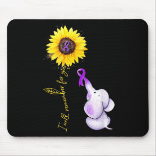 Mousepad Eu vou me lembrar por você Girassol Elefante Heime