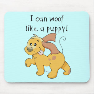 Mousepad Eu Woof gosto do camiseta e dos presentes de um fi