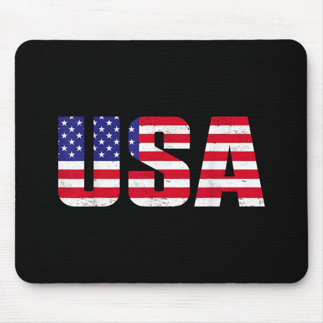 Mousepad EUA Bandeira Patriótica Americana Para Homens Meni (Frente)