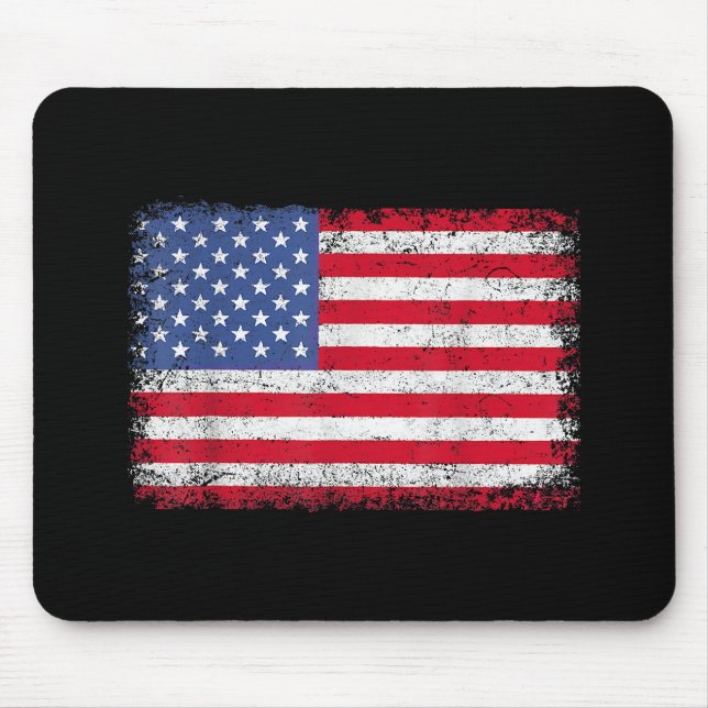 Mousepad EUA Bandeira Patriótica Americana Para Homens Meni (Frente)