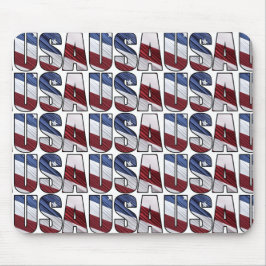 Mousepad EUA em Red White e Blue American Patriotic Flag