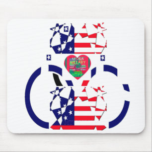 Mousepad EUA Esperam Belo Design de Bandeira Nacional