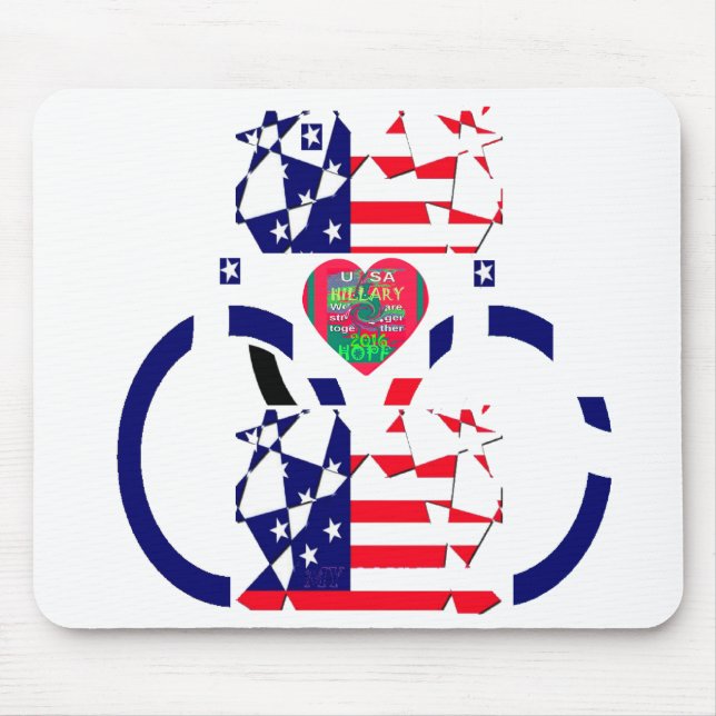 Mousepad EUA Esperam Belo Design de Bandeira Nacional (Frente)