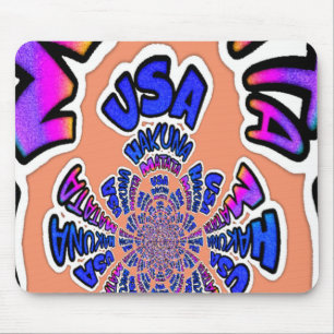 Mousepad EUA Hakuna Matata Texto azul Presente