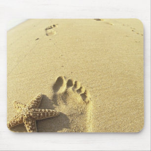 Mousepad EUA, Havaí, Maui, Praia de Makena, Pegada e