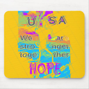 Mousepad EUA Hope: Design Texturizada Colorida
