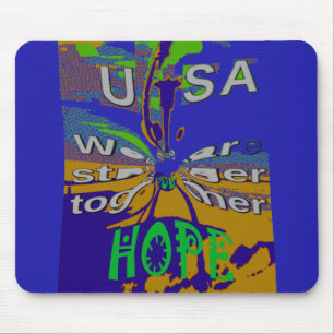 Mousepad EUA Hope Message Impressão