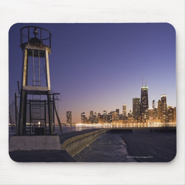 Mousepad EUA, Illinois, Chicago, linha do horizonte da cida (Frente)