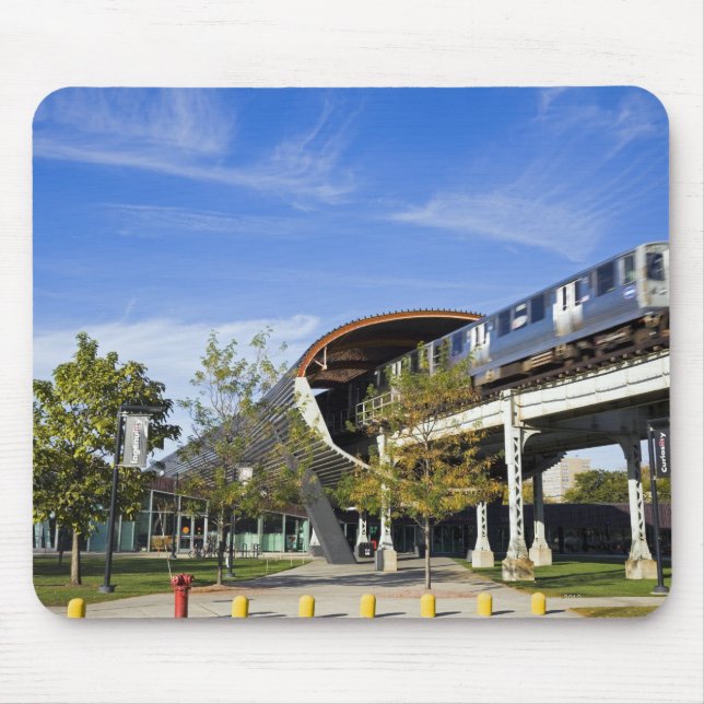 Mousepad EUA, Illinois, Chicago, trem passando por Illinois (Frente)