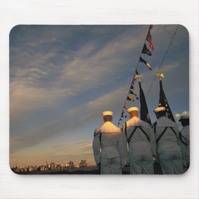 Mousepad EUA, Massachusettes, Boston. Marinha dos EUA Cor (Frente)