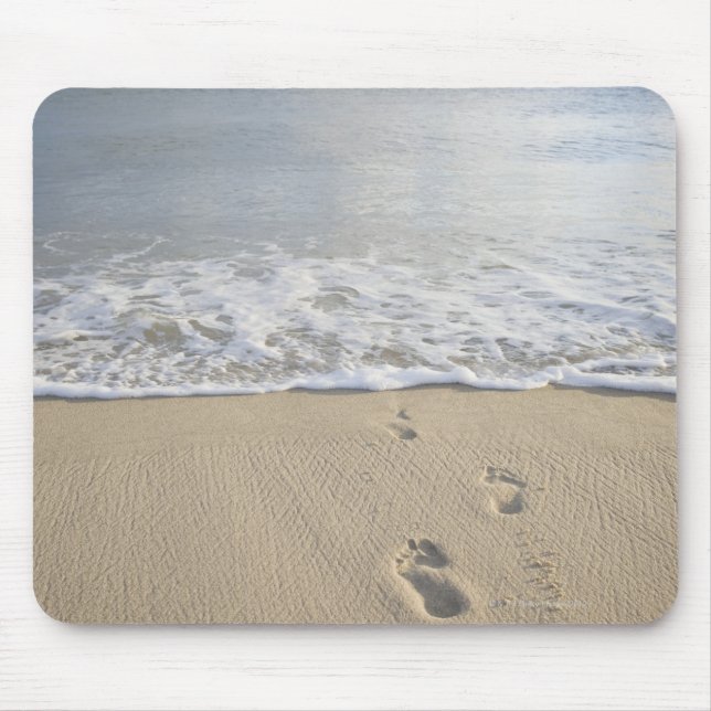 Mousepad EUA, Massachusetts, Cape Cod, pegadas sobre (Frente)