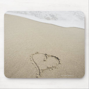 Mousepad EUA, Massachusetts, corações tirados no Sandy
