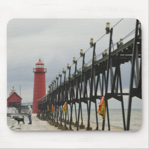 Mousepad EUA, Michigan, Costa do Lago Michigan, Grand Haven