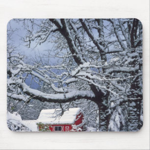 Mousepad EUA, Oregon, Condado de Clackamas. Neve fresca cob