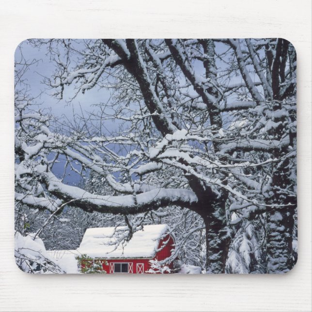 Mousepad EUA, Oregon, Condado de Clackamas. Neve fresca cob (Frente)