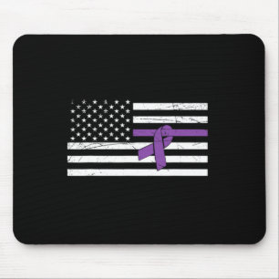 Mousepad EUA Orgulho de Fita Roxa Câncer de pâncreas Awa