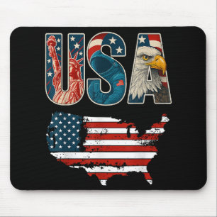 Mousepad EUA Patriótico 4 de julho América Liberdade de Ban