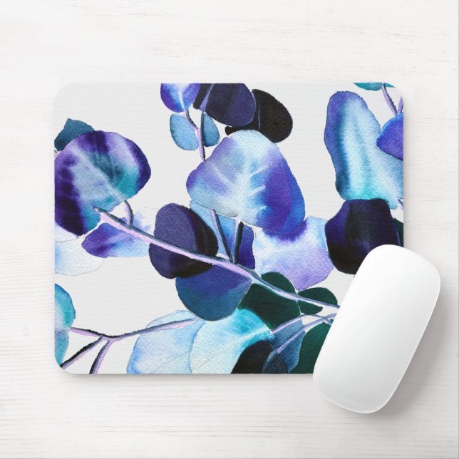 Mousepad Eucalyptus Gum deixa aquarela (Com mouse)