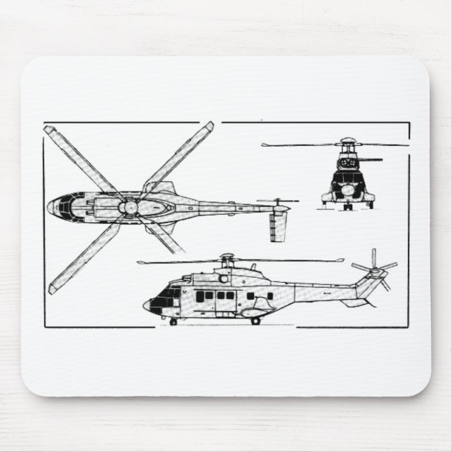 Mousepad Eurocopter-Super-Puma-SA-33 (Frente)