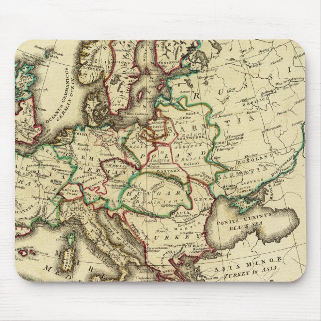Mousepad Europa antiga, moderna (Frente)