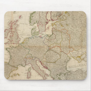 Mousepad Europa composta com mesas estatísticas