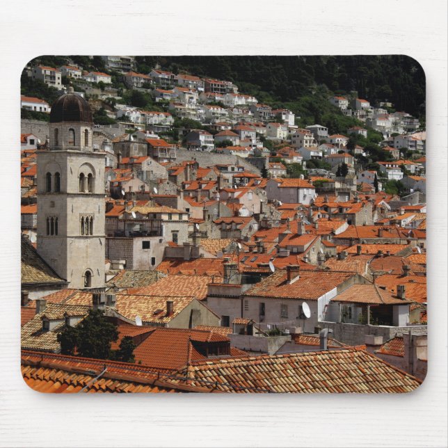 Mousepad Europa, Croácia. Cidade medieval amuralhada de (Frente)