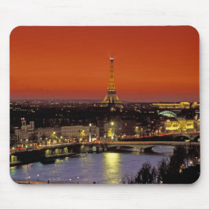 Mousepad Europa, França, Paris. Vista do pôr do sol da Torr