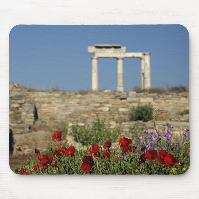 Mousepad Europa, Grécia, Cíclades, Delos. Ruínas de coluna. (Frente)