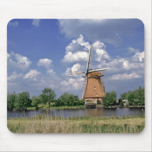 Mousepad Europa, Holanda, Kinerdijk. Um moinho de vento fic