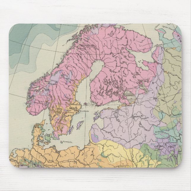 Mousepad Europa - Mapa Geológico da Europa (Frente)