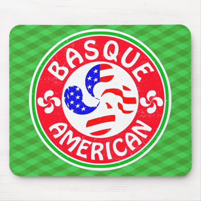 Mousepad Euskara Lauburu Cross Mousemat, basco americano (Frente)