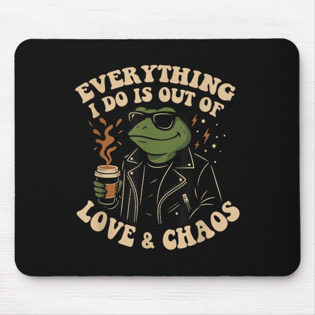 Mousepad Everything I Do Is Out Of Love And Chaos Funny Fro (Frente)