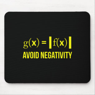 Mousepad Evite a Negatividade Matemático Nerd Geek Estudant