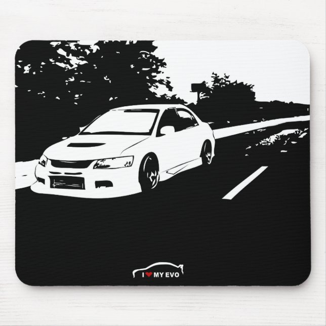 Mousepad Evolução 9 de Mitsubishi Lancer - amor de I meu (Frente)