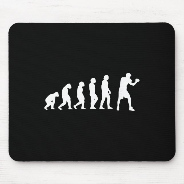 Mousepad Evolução do Boxe Boxe Kickboxing Luta Boxeador  (Frente)