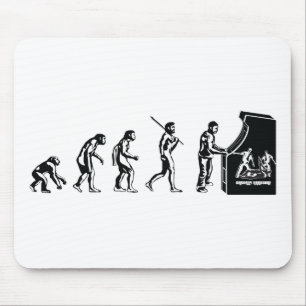 Mousepad Evolução do Gamer - geek da arcada de video game