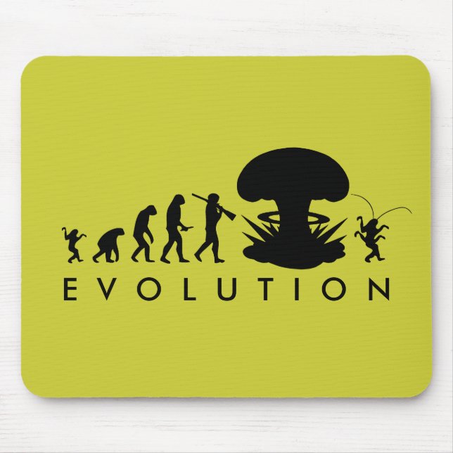 Mousepad Evolução do Homem & Barata Gráfico Divertido de Ev (Frente)