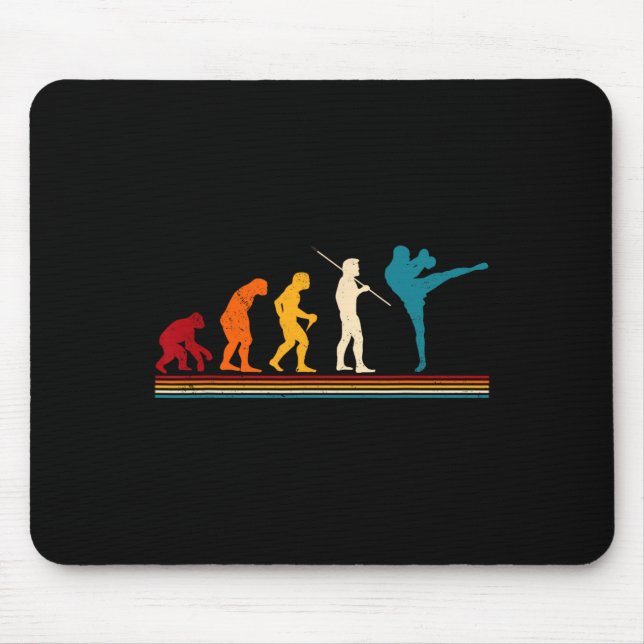 Mousepad Evolução do Kickboxing Kickboxer Karatê Boxe Mma (Frente)