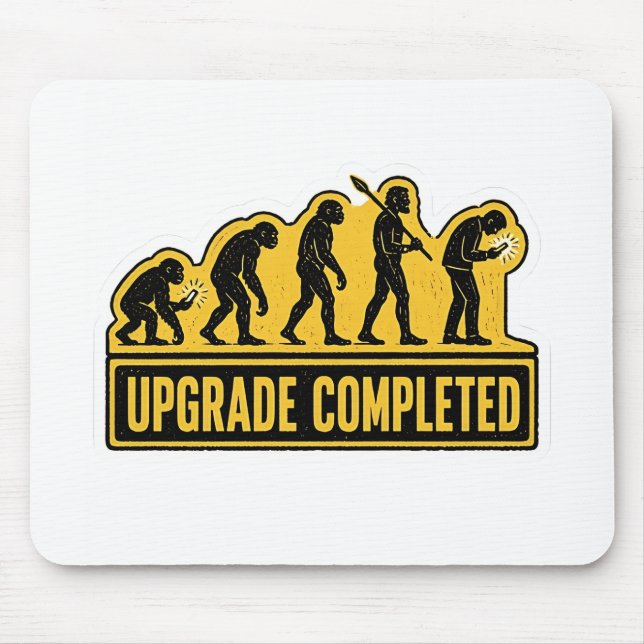 Mousepad Evolução Engraçada Concluída (Frente)